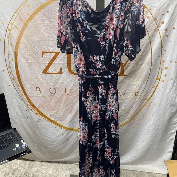 R & M Richards Plus Womens Floral Faux Wrap MIDI Dress Size 20W - Picture 3 of 4